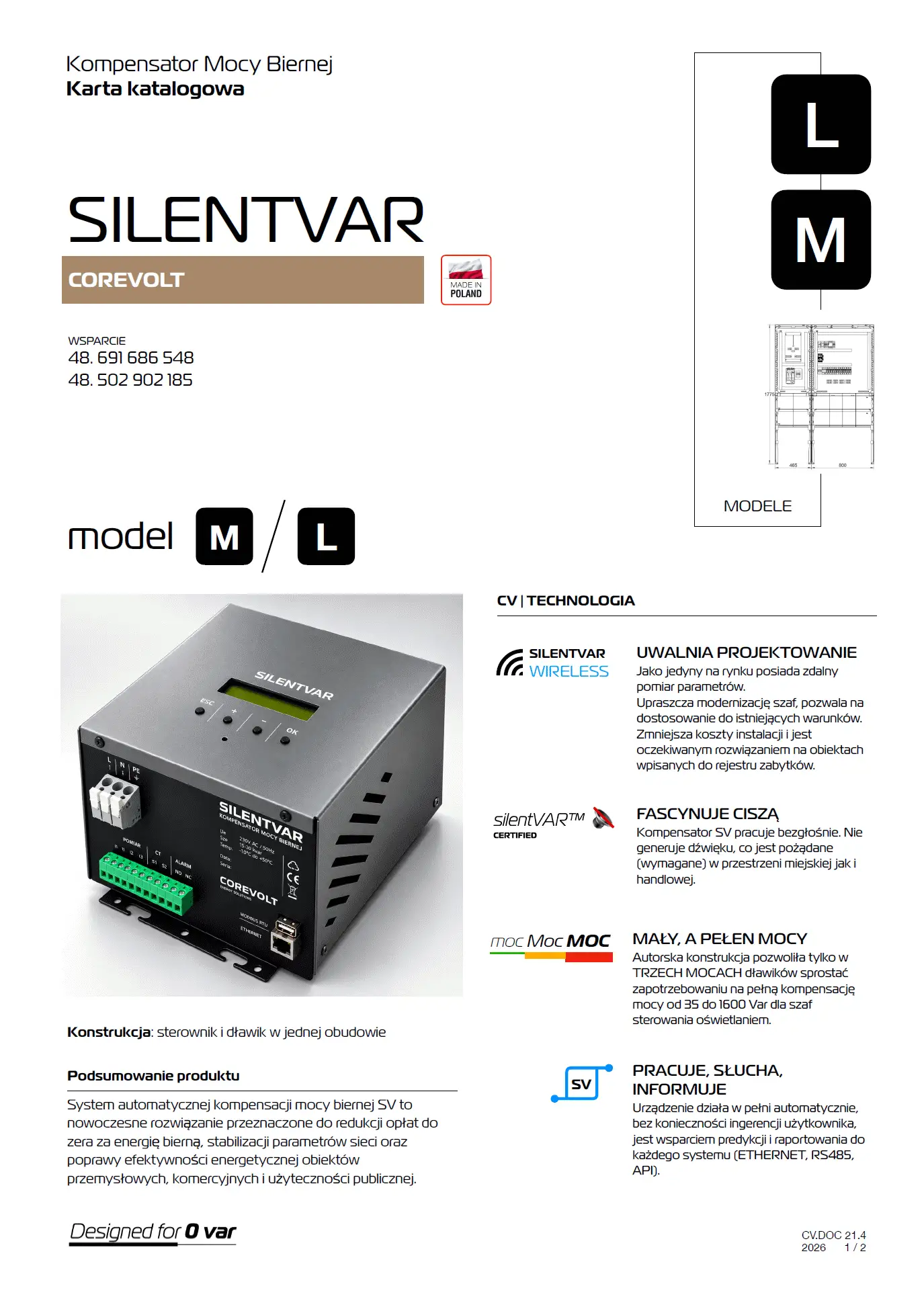 Silentvar model  L/ M